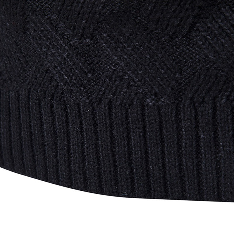 Muški džemperi za jesen i zimu 2023. Zadebljani topli džemperi s blokiranim bojama Pleteni puloveri Termo majice