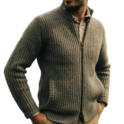 Κομψό χειμωνιάτικο πουλόβερ μονόχρωμο Keep Warm Breathable Ανδρικό πουλόβερ Δώρο χειμερινού ρουχισμού