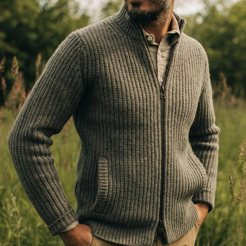 Κομψό χειμωνιάτικο πουλόβερ μονόχρωμο Keep Warm Breathable Ανδρικό πουλόβερ Δώρο χειμερινού ρουχισμού