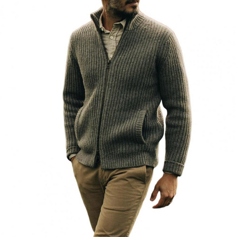 Κομψό χειμωνιάτικο πουλόβερ μονόχρωμο Keep Warm Breathable Ανδρικό πουλόβερ Δώρο χειμερινού ρουχισμού