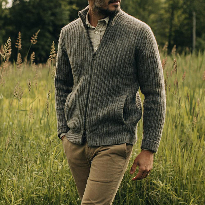 Κομψό χειμωνιάτικο πουλόβερ μονόχρωμο Keep Warm Breathable Ανδρικό πουλόβερ Δώρο χειμερινού ρουχισμού