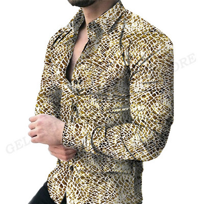 Havajske košulje Harajuku Muška modna košulja dugih rukava Bluza za plažu Muška odjeća Bluze za zanimanje Cvjetne majice na rukavima Ulična odjeća