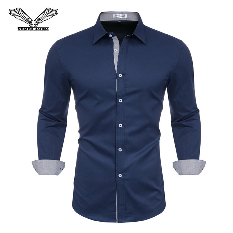 Ανδρικό πουκάμισο από 100% βαμβάκι Camisa Masculina μακρυμάνικο πουκάμισο ανδρικό κορεάτικο λεπτό επίσημο, casual ανδρικό πουκάμισο φόρεμα, φόρεμα, μπλουζάκι