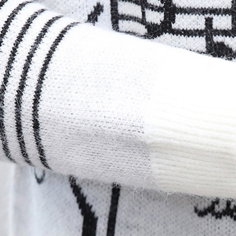 Pleteni pulover Muški pulover Lazy Style Modni pamuk s O-izrezom Jesenska ležerna široka odjeća Note pulover Muški ulični puloveri