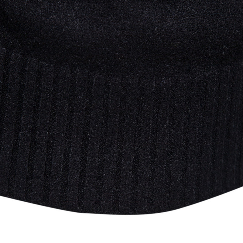 Muški vuneni pulover s dolčevitom, jesen, zima, topli jednobojni, udobni, uski dugih rukava, pletena ležerna muška džemper