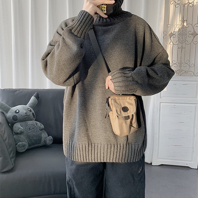 Ανδρικό πουλόβερ με ζιβάγκο Φθινοπωρινό Χειμώνα Ζεστό Ευρύχωρο Άνετα Ρούχα Πλεκτά Ανδρικά Ανδρικά πουλόβερ Drop Shipping