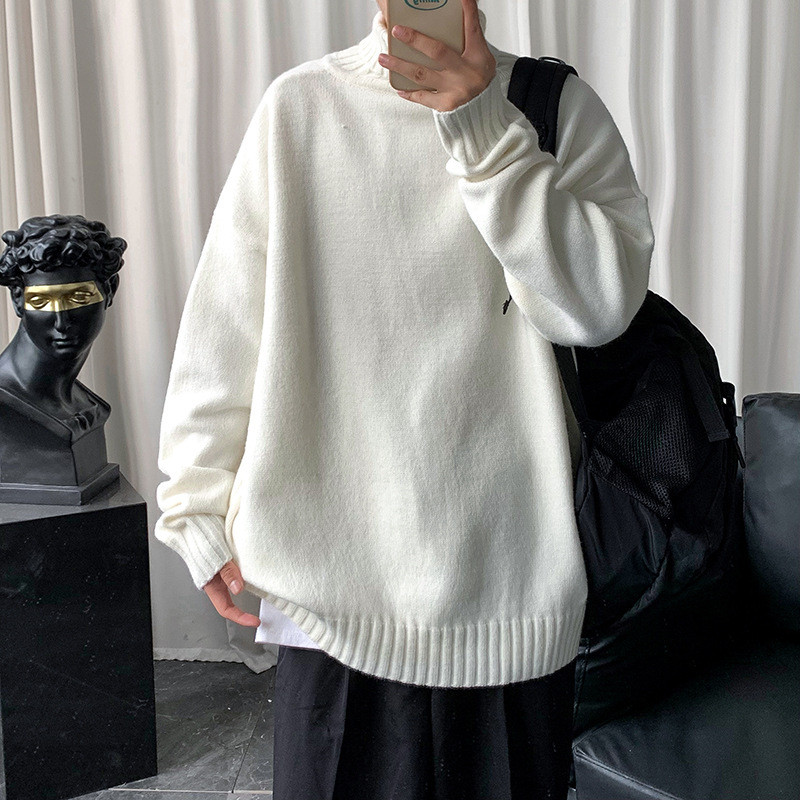 Ανδρικό πουλόβερ με ζιβάγκο Φθινοπωρινό Χειμώνα Ζεστό Ευρύχωρο Άνετα Ρούχα Πλεκτά Ανδρικά Ανδρικά πουλόβερ Drop Shipping