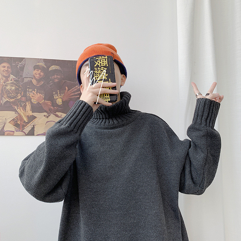 Ανδρικό πουλόβερ με ζιβάγκο Φθινοπωρινό Χειμώνα Ζεστό Ευρύχωρο Άνετα Ρούχα Πλεκτά Ανδρικά Ανδρικά πουλόβερ Drop Shipping