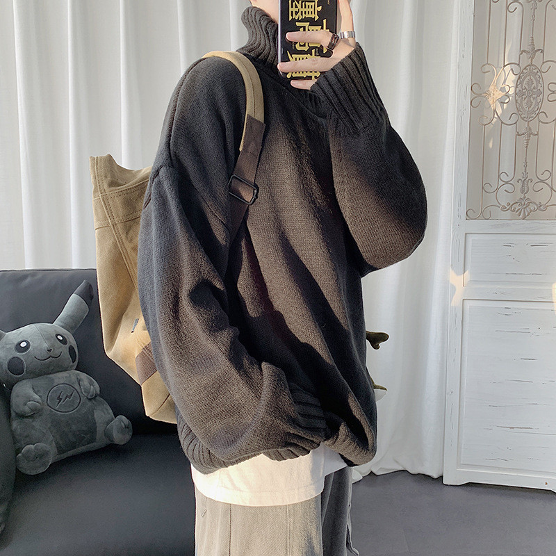 Ανδρικό πουλόβερ με ζιβάγκο Φθινοπωρινό Χειμώνα Ζεστό Ευρύχωρο Άνετα Ρούχα Πλεκτά Ανδρικά Ανδρικά πουλόβερ Drop Shipping