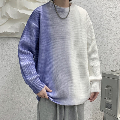 Hip Hop meeste kampsun Gradual Change Mood Pullover Lazy Style Harajuku Riietus Kevadised avarad džemprid Koolimehe Kootud Kampsun