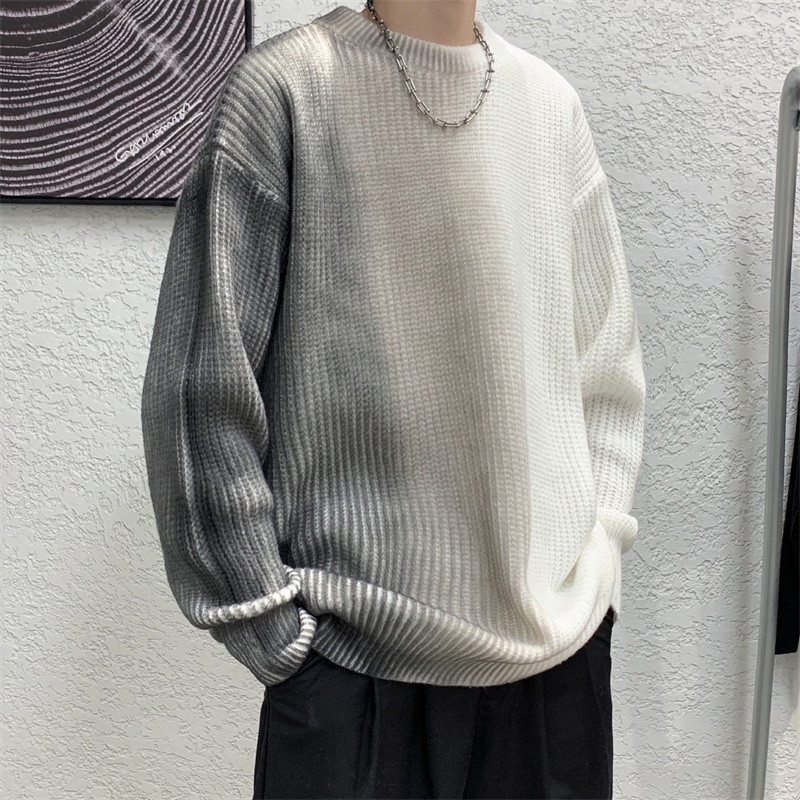 Hip Hop meeste kampsun Gradual Change Mood Pullover Lazy Style Harajuku Riietus Kevadised avarad džemprid Koolimehe Kootud Kampsun