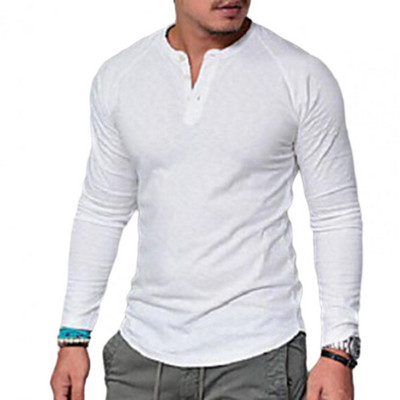 Meeste sügiskevadine nööbiga pullover Pehme pikkade varrukatega, õhuke, vaba keskmise pikkusega, talve alumine T-särk meeste riided