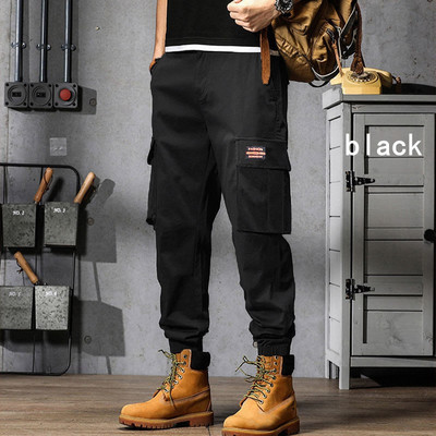 Klasikinė gatvės apranga Laisvalaikio vyrų juostelės Haremas Bėgiojimas Kelnės Vyriškos Slim Fit Spring Cargo Kelnės Daugiakišenės Moteriškos Kelnės Jo