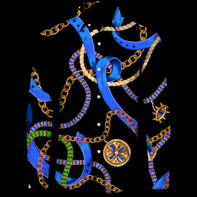 Luksuzne muške košulje, modni pozlaćeni lanac, 3D printane majice dugih rukava, košulja s otvorenim ovratnikom i kopčanjem, bluze za klubske zabave