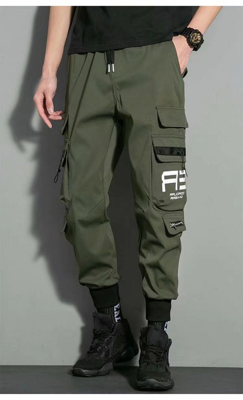 Õhukesed tänavarõivad vabaaja püksid Meeste paelad Haarem Sörkimispüksid Meestele Slim Fit Spring Cargo püksid Mitme taskuga Naiste püksid J9