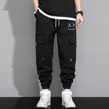 Νέο Streetwear Hip Hop Joggers Ανδρικά γράμματα Κορδέλες Cargo Παντελόνι Τσέπες Track Tactical Casual Αντρικό Παντελόνι Φούτερ X9