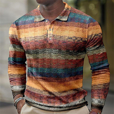 Muška polo majica Košulje s 3d printom Ležerna bluza Ljetna odjeća Prevelike majice Prozračna polo majica Golf dugih rukava Sranje za muškarce