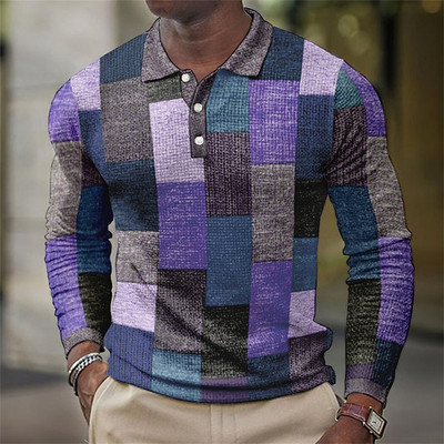 Muška polo majica Košulje s 3d printom Ležerna bluza Ljetna odjeća Prevelike majice Prozračna polo majica Golf dugih rukava Sranje za muškarce