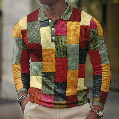 Muška polo majica Košulje s 3d printom Ležerna bluza Ljetna odjeća Prevelike majice Prozračna polo majica Golf dugih rukava Sranje za muškarce