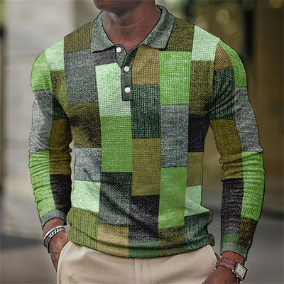 Muška polo majica Košulje s 3d printom Ležerna bluza Ljetna odjeća Prevelike majice Prozračna polo majica Golf dugih rukava Sranje za muškarce