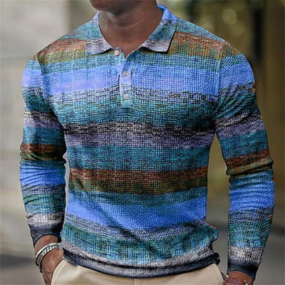 Muška polo majica Košulje s 3d printom Ležerna bluza Ljetna odjeća Prevelike majice Prozračna polo majica Golf dugih rukava Sranje za muškarce