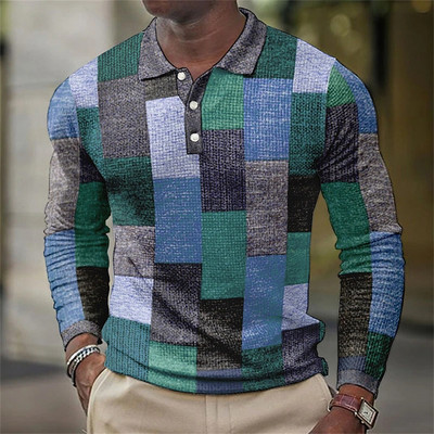 Muška polo majica Košulje s 3d printom Ležerna bluza Ljetna odjeća Prevelike majice Prozračna polo majica Golf dugih rukava Sranje za muškarce