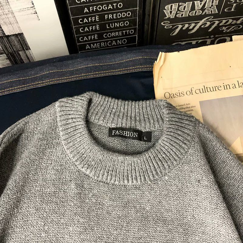 Jesenski patchwork džemper u korejskom stilu 2022. Muški Harajuku modni muški puloveri Retro preveliki 5XL Idol drama zgodan momak Zima