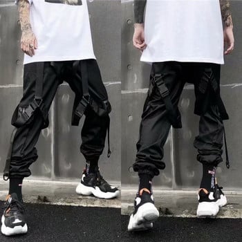 Κλασικό Streetwear Hip Hop Joggers Ανδρικές κορδέλες Cargo Παντελόνι Τσέπες Track Tactical Casual Αντρικό Παντελόνι Φούτερ K102
