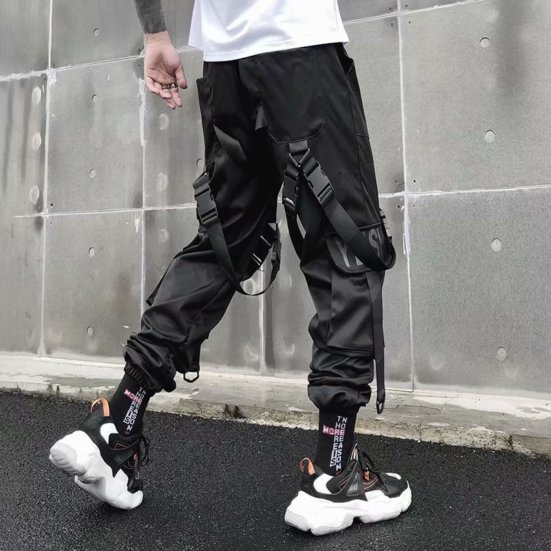 Κλασικό Streetwear Hip Hop Joggers Ανδρικές κορδέλες Cargo Παντελόνι Τσέπες Track Tactical Casual Αντρικό Παντελόνι Φούτερ K102