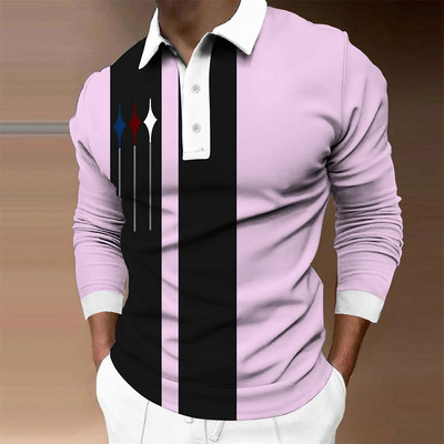 Nova modna muška polo majica dugih rukava s patentnim zatvaračem Muška top ležerna polo majica velikih veličina s printom na revere 5xl prevelika majica s kratkim rukavima