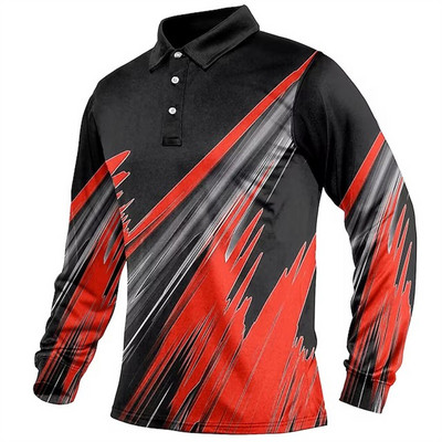 Muška polo majica dugih rukava Graffiti Polo dugih rukava Ležerna muška polo majica za golf, modna prevelika 5xl brza gornja odjeća s dugmadima