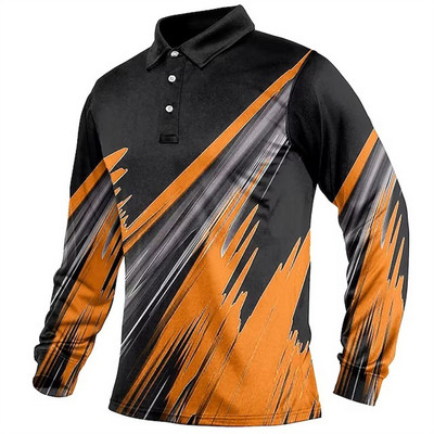 Muška polo majica dugih rukava Graffiti Polo dugih rukava Ležerna muška polo majica za golf, modna prevelika 5xl brza gornja odjeća s dugmadima