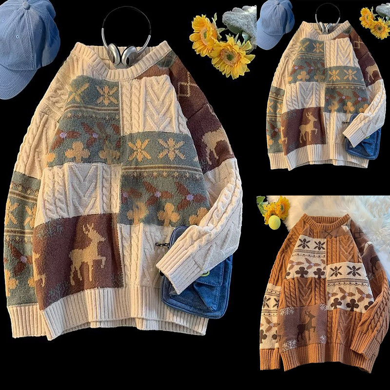 Πουλόβερ Φθινοπωρινά χειμωνιάτικα Ρούχα Μακρυμάνικα Μπλουζάκια Ζεστά Μόδα Jumper Ανδρικά Πλεκτά Πουλόβερ Fleece Πλεκτά πουλόβερ υψηλής ποιότητας