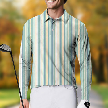 Μακρυμάνικο Ανδρικό πουκάμισο πόλο ρίγες Polo Μακρυμάνικο Casual Golf Man Polo Fashion Oversized 5xl Μπλουζάκια με κουμπί γρήγορου στεγνώματος Ρούχα