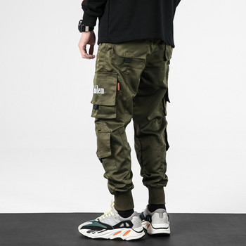 Κλασικό Streetwear Hip Hop Joggers Ανδρικές κορδέλες Cargo Παντελόνι Τσέπες Track Tactical Casual Αντρικό Παντελόνι Φούτερ K161