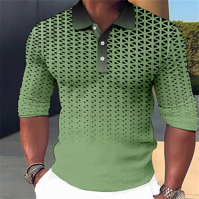 Μόδα ανδρικό πουκάμισο πόλο 3d εμπριμέ πουκάμισα Casual Hblouse καλοκαιρινά ρούχα Υπερμεγέθη ανδρικά μπλουζάκια αναπνεύσιμα μακρυμάνικα Νέο μπλουζάκι πόλο