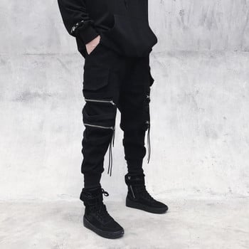 Κλασικό Streetwear Hip Hop Joggers Ανδρικές κορδέλες Cargo Παντελόνι Τσέπες Track Tactical Casual Αντρικό Παντελόνι Φούτερ K112