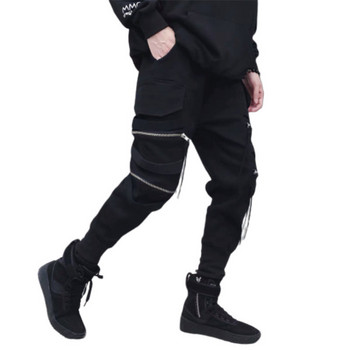 Κλασικό Streetwear Hip Hop Joggers Ανδρικές κορδέλες Cargo Παντελόνι Τσέπες Track Tactical Casual Αντρικό Παντελόνι Φούτερ K112