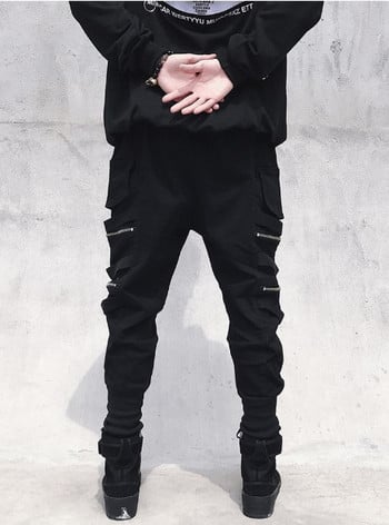 Κλασικό Streetwear Hip Hop Joggers Ανδρικές κορδέλες Cargo Παντελόνι Τσέπες Track Tactical Casual Αντρικό Παντελόνι Φούτερ K112