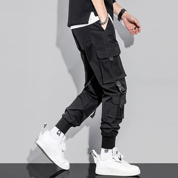 Κλασικό Streetwear Hip Hop Joggers Ανδρικές κορδέλες Cargo Παντελόνι Τσέπες Track Tactical Casual Αντρικό Παντελόνι Φούτερ K199