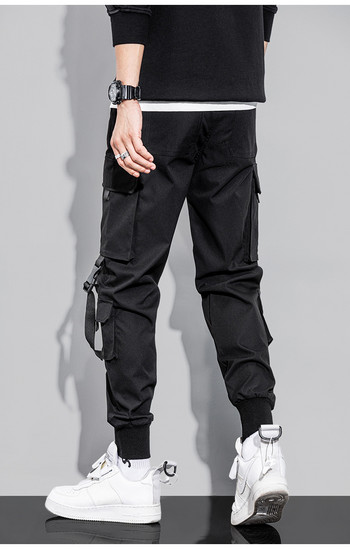Κλασικό Streetwear Hip Hop Joggers Ανδρικές κορδέλες Cargo Παντελόνι Τσέπες Track Tactical Casual Αντρικό Παντελόνι Φούτερ K199