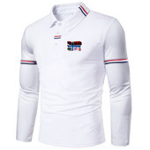 Muška odjeća, nove polo majice, poslovne i ležerne jednobojne prozračne majice dugih rukava