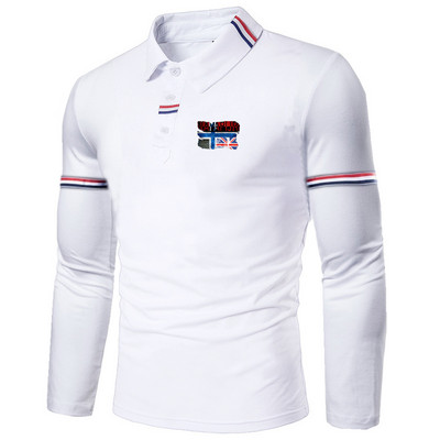 Muška odjeća, nove polo majice, poslovne i ležerne jednobojne prozračne majice dugih rukava