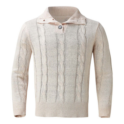 Muški pulover džemper s okretnim ovratnikom Jesen i zima Modni pulover Topli ležerni džemperi s dugim rukavima Bluza