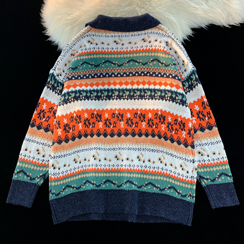 Retro pulloverid Meeste Isiklik Disain Nägus High Street kudumid Kõik sobivad lahedad kampsun Ulzzang Harajuku vabaaja unisex stiilne