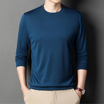 2023 Мъжка есенна поло тениска Slim Fit Ежедневна висококачествена тениска с дълъг ръкав в 3 стила Мъжки ризи