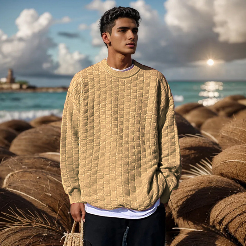 Visokokvalitetni topli muški pleteni džemperi Pulover Džemper Modni jesenski zimski gornji dijelovi odjeće Dugi rukavi Puloveri od pletenine