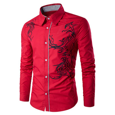 Western Cowboy tikandiga särgid Meeste vabaaja Slim Fit pikkade varrukatega seltskondlikud peosärgid Meeste riided Camisetas Masculina Uus