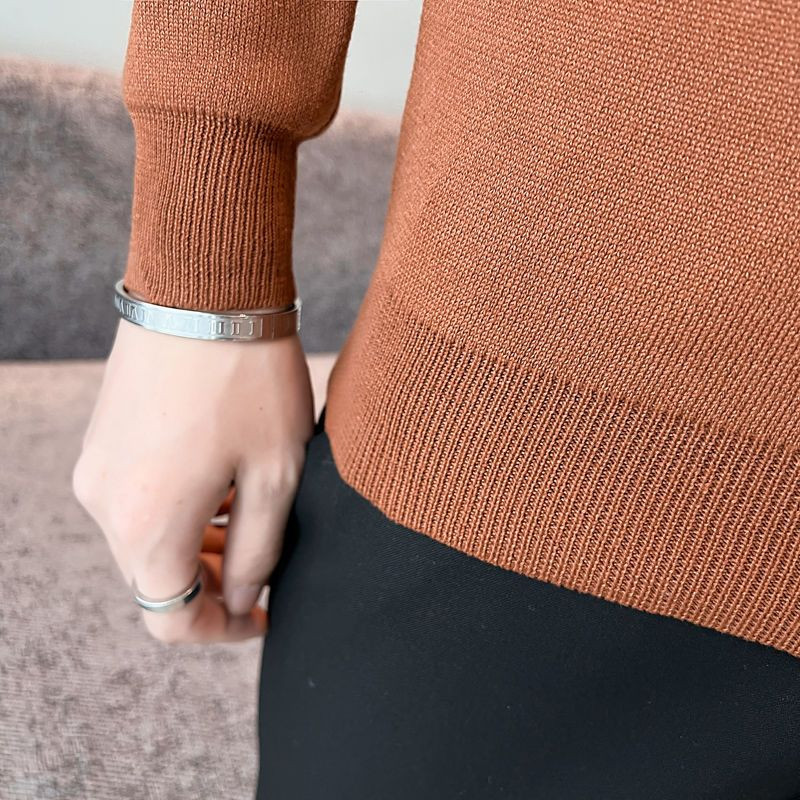 Πλεκτό πουλόβερ φθινοπώρου και χειμώνα Ανδρικά Χαλαρά ιαπωνικά ρετρό κινούμενα σχέδια Αντρική τάση μόδας Μόδα Casual Harajuku πουλόβερ D175