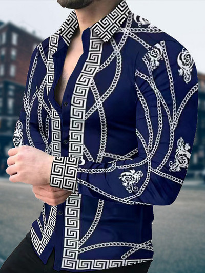 Πολυτελή ανδρικά ρούχα Casual fashion Zebra print πουκάμισο Home Party Prom Designer μονόστηθο Ζακέτα με μακρυμάνικο πουκάμισο